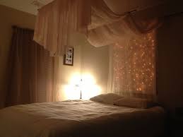 Turn your bed into a romantic, cozy retreat by hanging long curtain panels. Curtain Led Lights Behind Bed Novocom Top
