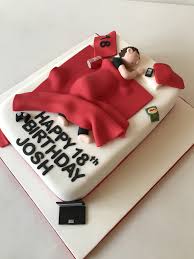 Simple Birthday Cake Design For Teenager Boy Lazy Bed 18th Birthday Cake 18th Birthday Cake Boys 18th Birthday Cake 18th Birthday Cake For Guys