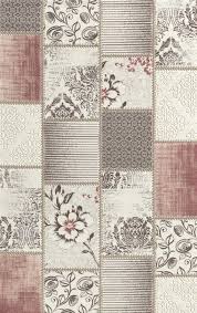 Padisah Klasik K519 060 Patchwork Hali Pembe Tekstury Dekupazh Tkan