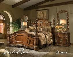 40 canopy beds fit for royalty. Michael Amini Villa Valencia Traditional Luxury King Sz 4 Poster Bed Bedroom Set Ebay
