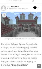 Carikan Dongeng Bahasa Sunda Dong Bebas Apa Aja Di Kumpulkan Besok Tolong Bantu Brainly Co Id