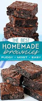 Truly The Best Homemade Brownies Rich Chocolate Flavor Moist And Fudgy Without Being Overl Homemade Brownies Brownie Recipes Brownie Recipe Without Chocolate