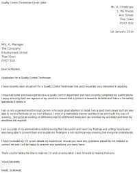 Read on for another quiz question. Quality Control Cover Letter Templates July 2021