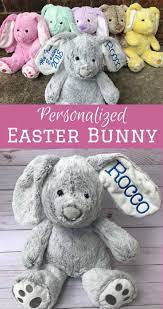 Your personal message of love and affection can easily be put across with a personalized easter bunny. Personalized Easter Bunny Stuffed Rabbit With Name Babys First Easter My First Easter East Custom Easter Bunny Easter Bunny Plush Personalized Easter Bunny