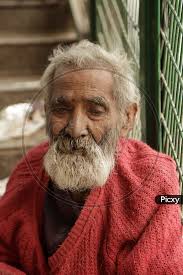 Image of An Indian old man portrait during winter-BD170404-Picxy