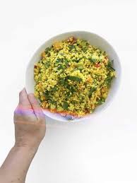 And again, our friend cauliflower stands in as a fine substitute for couscous. Curried Cauliflower Couscous Salad Starseed Kitchen