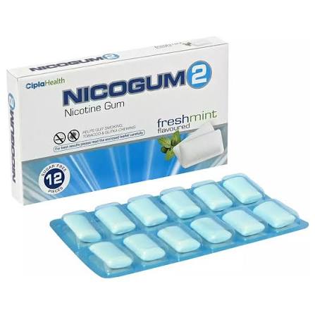 Buy Nicogum 2mg Nicotine Gum Freshmint Flavour, 12 Chewing Gums online | Uses, Side Effects, Price and substitutes | Apollo Pharmacy