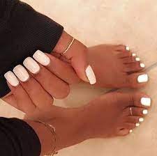 At the same time, professionals use not only ordinary white decorations, but also other shades, which makes the nail design unique. 21 Trendiest Pink And Red Nails To Explore Beauty Home In 2021 Toe Nails White Toe Nail Color Toe Nails