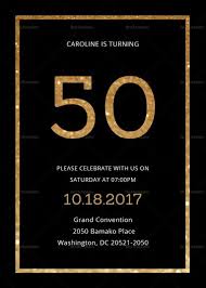 Black And Gold Party Invitations Templates Free Elegant Black And Gold 50th Birthday Invitation Template 50th Birthday Invitations Birthday Party Invitation Templates Party Invite Template