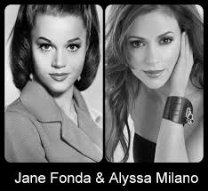 Black And White Celebrities That Look Alike Celebrity Look Alike Alyssa Milano Looks Like Jane Fonda Celebrity Look Alike Jane Fonda Celebrity Look