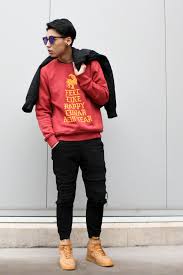 Just Like Hero 2017 Chinese Lunar New Year Limited Edition I Feel Like Happy Lunar New Year Men Chinese New Year Outfit Crew Neck Sweatshirt Urban Fashion