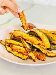 Easy Air Fryer Zucchini Fries Blogilates Zucchini Fries Air Fryer Recipes Healthy Vegan Zucchini Fries