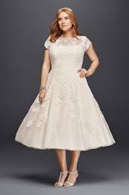 If you're saying i do on the beach or in your backyard, a short and sweet dress is the way to go. Short Plus Size Wedding Dresses Davids Bridal