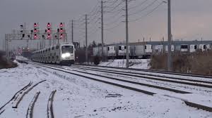 Northbound Go Train Crossing Torbrom Rd Grade Separation On Metrolinx We Separation Train Weston