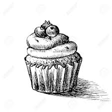 Vector Schwarz Weiss Skizze Illustration Von Niedlichen Cremigen Sussen Kleinen Kuchen Kann Fur Grusskarten Oder Party Einladungen Verwendet Werden Lizenzfrei Nutzbare Vektorgrafiken Clip Arts Illustrationen Image 66932367