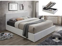 Guida alle misure del letto matrimoniale: Letto Contenitore Tremplin Ii Similpelle Bianco 140x190 Cm