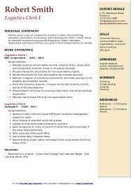 Declaration for resume has great examples for freshers and experienced with sheer importance. Logistics Clerk Resume Samples Qwikresume