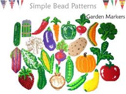Diy Perler Bead Garden Markers Beading Pattern Perler Bead Etsy In 2020 Diy Perler Beads Beading Patterns Garden Markers