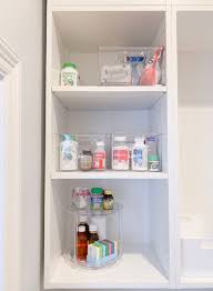 See How I Organized My New Kitchen Medicine Cabinet With One Trip To The Conta Cabinet Organization Diy Medicine Cabinet Organization Diy Kitchen Remodel Plans