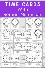 The first usage of the symbols began showing up between 900 and. Roman Numeral Time Cards Simple Living Creative Learning