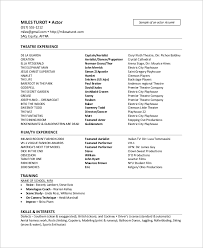Free 6 Sample Actor Resume Templates In Pdf