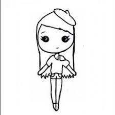 Black And White Drawings Of Girls Easy Chibi Stencil Bff Drawings Chibi Girl Drawings Cute Easy Drawings