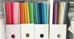 This functional cube can be stacked, so you can use as many as you need. 15 Clever Ideas For Scrapbook Paper Storage On Every Budget
