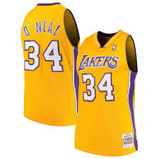 Black And Yellow Lakers Jersey Big And Tall Shaquille O Neal Los Angeles Lakers 1999 00 Mitchell Ness Throwback Swingman Jersey Shaquille O Neal Lakers Los Angeles Lakers