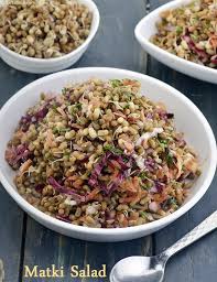 Matki Salad Healthy Moath Bean Salad Recipe Recipe Indian Food Recipes Vegetarian Salad Recipes Healthy Recipes