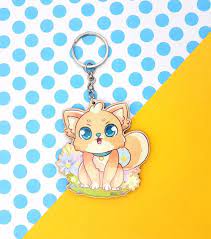 cute dog keychain kawaii shiba inu wooden charm manga chibi dog keyring dog lover gift shibainu doglovergift dogmom kawaii shiba chibi dog dog keychain