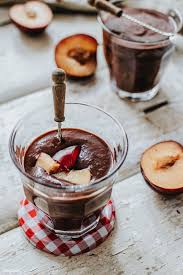Download Premium Image Of Homemade Plum Chocolate Mousse With Cocoa 893693 Chocolate Mousse Chocolate Raw Desserts