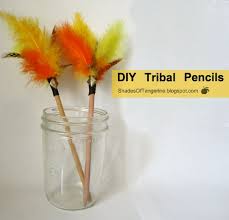 Feather Pencils Diy Shades Of Tangerine Diy Pencil Pencil Diy Shades