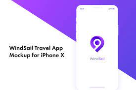 Download Free Windsail Travel App Mockup Creativetacos