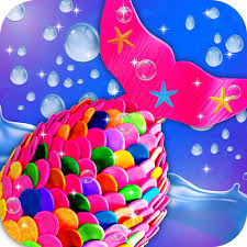 Mermaid party cake decoration color: App Insights Mermaid Tail Rainbow Cake Sweet Desserts Bakery Apptopia