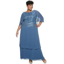 Plus Size Le Bos Lace Embroidered Long Dress Women S Size 24 W Brt Blue Long Dress Formal Dresses Long Elegant