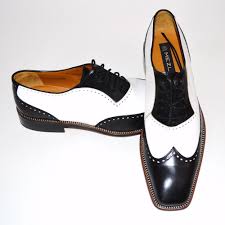 Black And White Wingtip Shoes Mezlan Mens Spectator Shoes Black White Dress Size 10 5 Oxford Lace Up Tie Spectator Shoes Black Shoes Dress Shoes Men