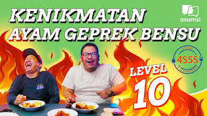 Geprek bensu indonesia merilis aplikasi yang sudah tersedia di play store & app store. 4s5s Kenikmatan Level 10 Bersama Ayam Geprek Bensu Youtube