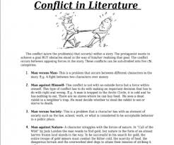 Read the description of the story. Literature In Conflict Lecture Sheet