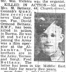 Bettany, David Ormond : Flintshire war memorials