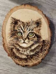 Cindy Wood Burned Kitty Etsy In 2021 Wood Burning Art Wood Burning Patterns Stencil Wood Burning Techniques
