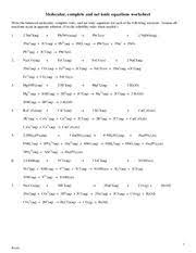 To print or download this file, click the link below: Molecular Complete Net Ionic Equations Worksheet Key Molecular Complete And Net Ionic Equations Worksheet Write The Balanced Molecular Complete Course Hero