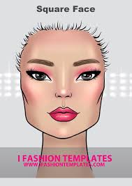 Haicuts for square faces over 55. Face Chart Square Shape Fashion Croquis I Fashion Templates
