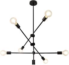 Maybe you would like to learn more about one of these? Sputnik Chandelier 6 Lights Contemporary Ceiling Light Fixture Black Industrial Vintage Pendant Dining Kitchen Island Bedroom