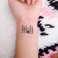 Check spelling or type a new query. Tattoo Sticker Bear Bird Aniaml Pine Tree Black Small Body Art Water Transfer Temporary Fake Tatto Flash Tatoo For Kid Girl Men Temporary Tattoos Aliexpress