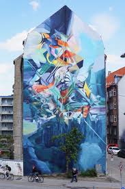 Oliver Vernon Completes His Biggest Mural Yet In Denmark Murals Street Art Street Art Street Art Graffiti