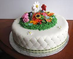 Spring Flowers And Butterfly Cake Spring Garden Cake Garden Cake For Mother S Day With Ladybugs And Garden Cakes Mothers Day Cake Cake