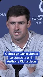 Indianapolis Colts sign Daniel Jones to compete with Anthony Richardson.  Video via @clarkwade34. #football #nfl #sports #colts #indianapoliscolts  #afc #afcsouth #danieljones #anthonyrichardson ...