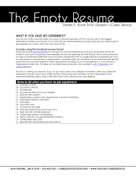 Resume For No Job Experience