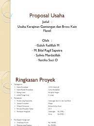 Contoh Proposal Usaha Kerajinan Tangan Dari Kain Flanel Berbagi Contoh Proposal