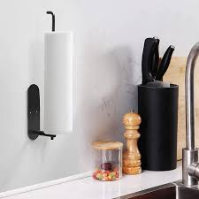 4.6 out of 5 stars. Buy Yowmins Paper Towel Holder Under Cabinet Paper Towel Holder Wall Mount Self Adhesive Or Screws Paper Towel Rack Roll Holder For Kitchen Bathroom Toilet Large Roll Paper 304 Stainless Steel Black Online